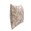 Villa by Classic Home Mica Frost 22x22 Woven White Fabric Throw Pillow