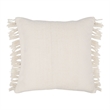 Villa by Classic Home Volta 22x22 Linen Blend Fabric Throw Pillow Ivory