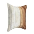 Villa by Classic Home Meru 20x20 Leather Hair on Hide Throw Pillow Tan