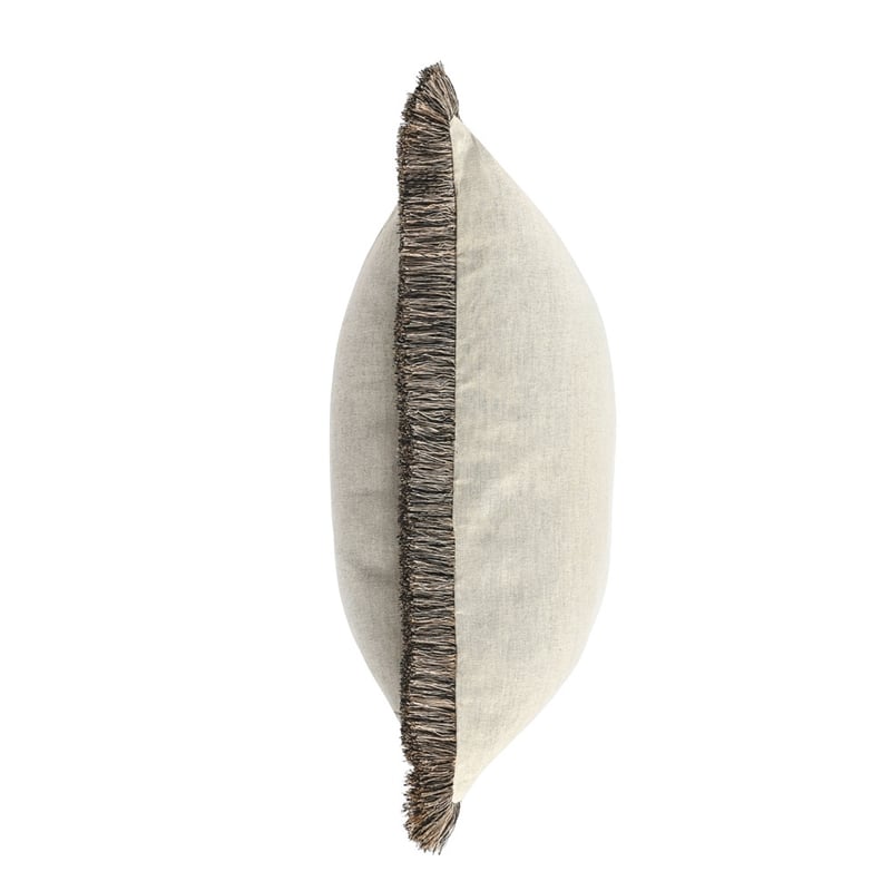 Villa by Classic Home Nola 24x24 Cotton Blend Fabric Throw Pillow Natural/Black