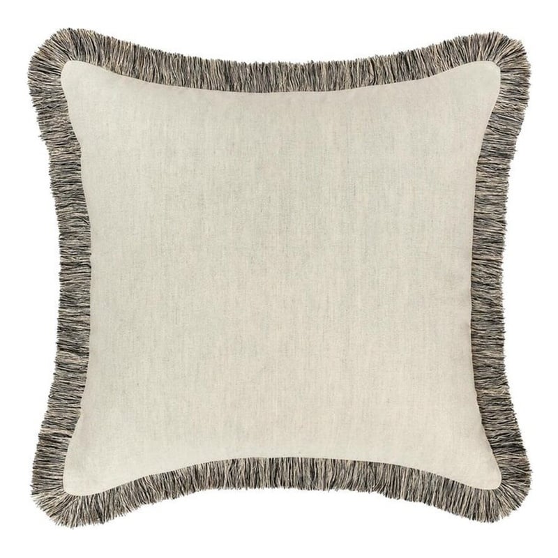 Villa by Classic Home Nola 24x24 Cotton Blend Fabric Throw Pillow Natural/Black