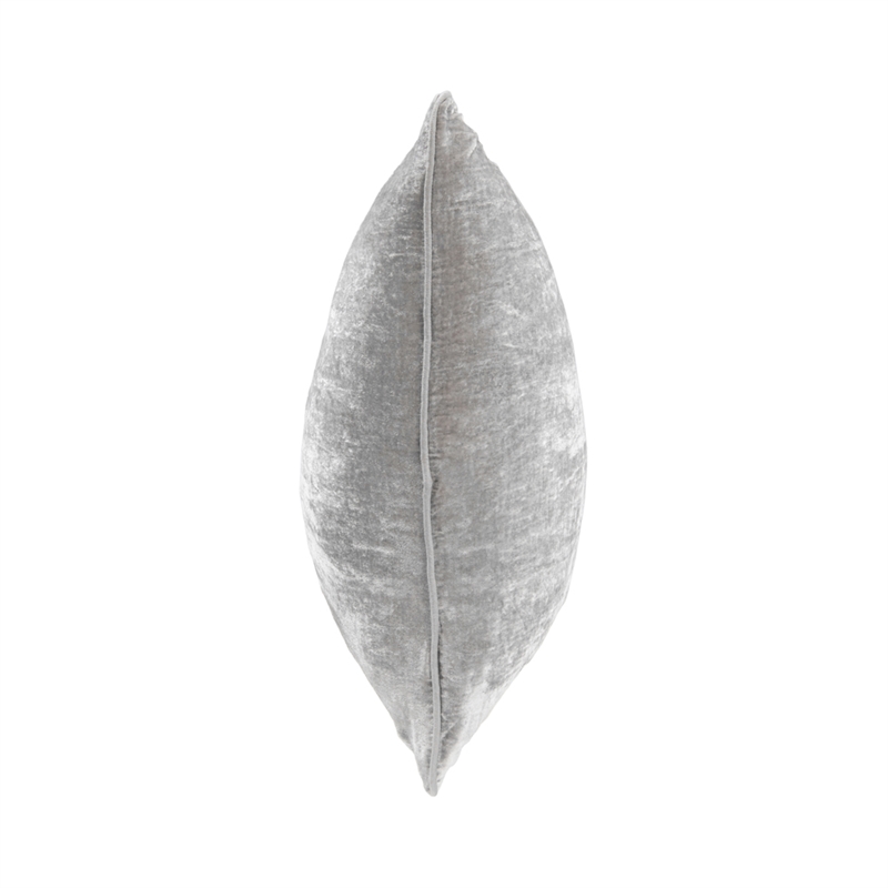 Villa by Classic Home Lexington 22x22 Silk Blend Fabric Throw Pillow Gray