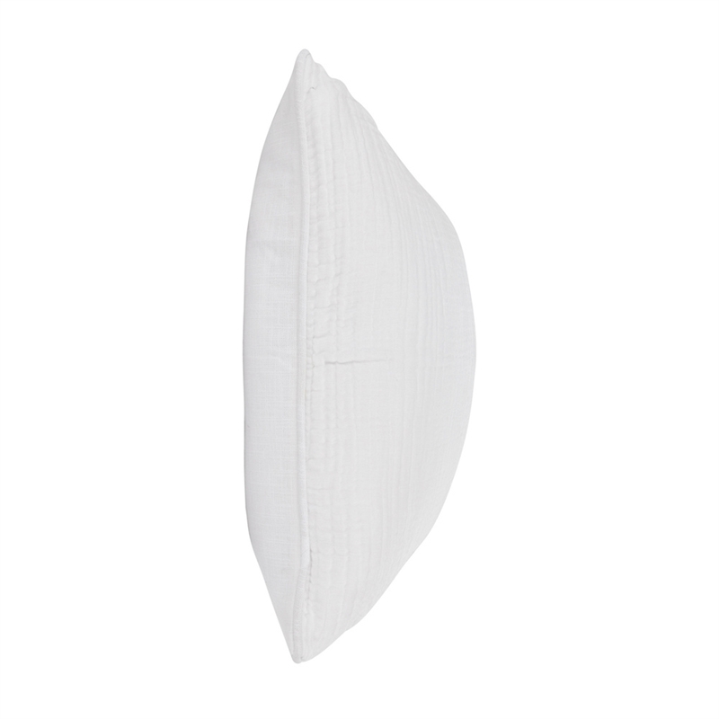 Villa by Classic Home Cardiff 24x24 Linen Blend Fabric Throw Pillow White