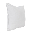 Villa by Classic Home Cardiff 24x24 Linen Blend Fabric Throw Pillow White
