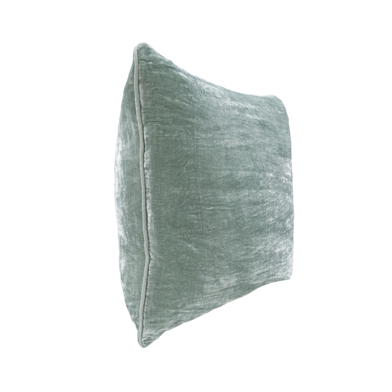 Villa by Classic Home Lexington 22x22 Silk Blend Fabric Throw Pillow Pale Aqua