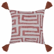 Villa by Classic Home Karo 20x20 Fabric Throw Pillow Red