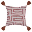 Villa by Classic Home Karo 20x20 Fabric Throw Pillow Red
