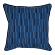Villa by Classic Home Nantucket 22x22 Fabric Throw Pillow Blue