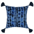Villa by Classic Home Terranea 22x22 Fabric Throw Pillow Blue