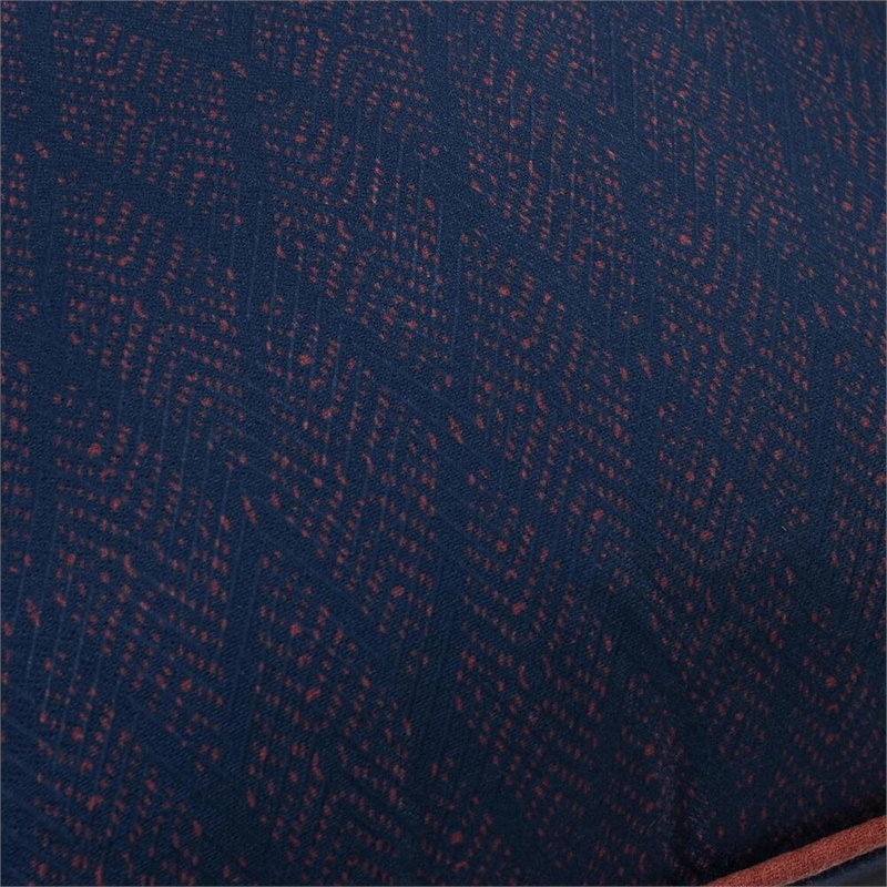 Villa by Classic Home Terranea 22x22 Fabric Throw Pillow Dark Blue/Red