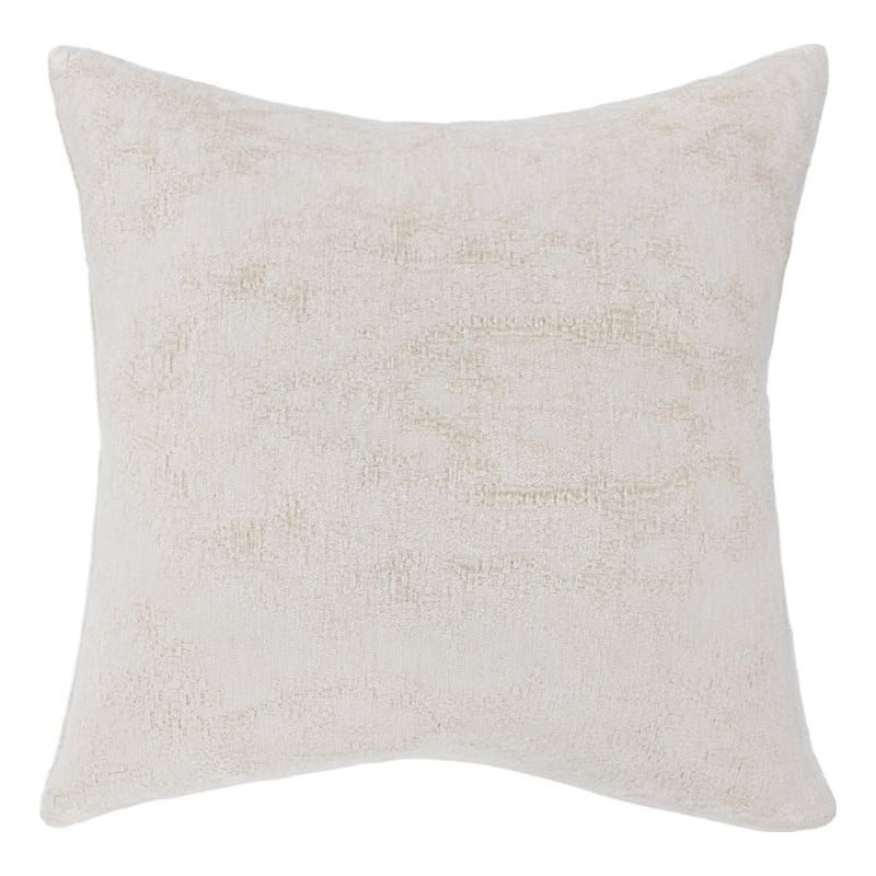 Villa by Classic Home Oliver 22in Chenille Fabric Blend Throw Pillow Ivory