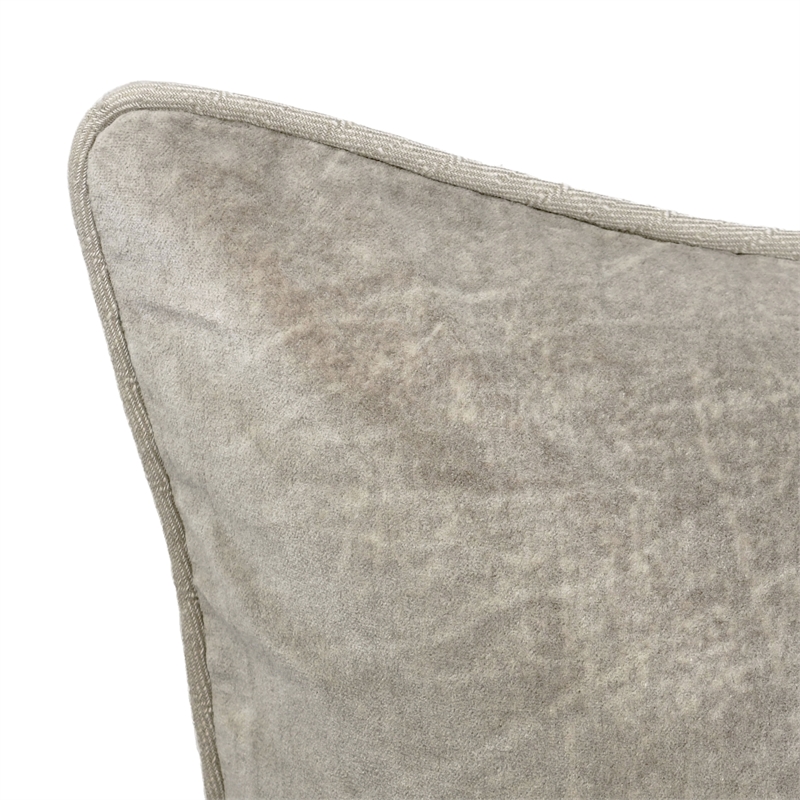 Villa by Classic Home Heirloom 22in Velvet Throw Pillow Silver