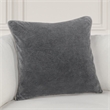 Villa by Classic Home Heirloom 22in Velvet Throw Pillow Stone Gray