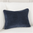 Villa by Classic Home Heirloom 12x16 Velvet Throw Pillow Navy