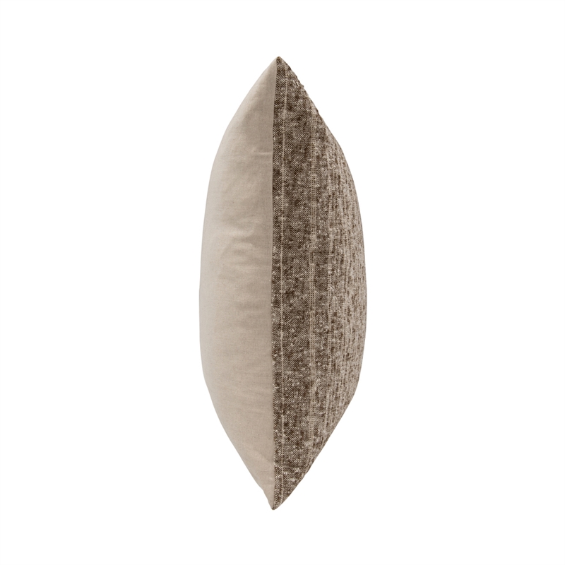 Villa by Classic Home Beryl 22x22 Linen Blend Fabric Throw Pillow Brown