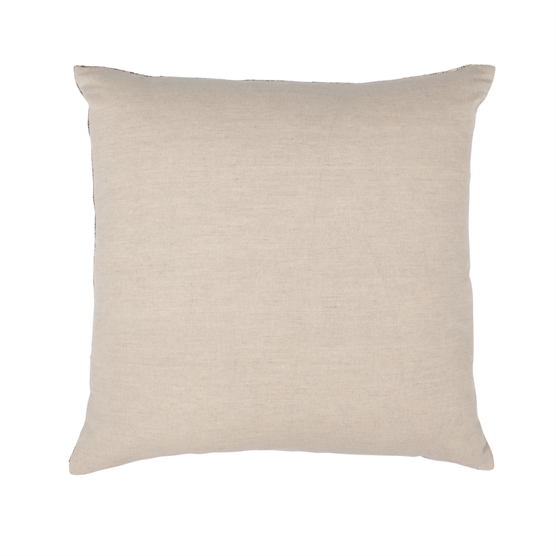 Villa by Classic Home Beryl 22x22 Linen Blend Fabric Throw Pillow Brown