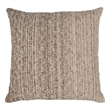 Villa by Classic Home Beryl 22x22 Linen Blend Fabric Throw Pillow Brown