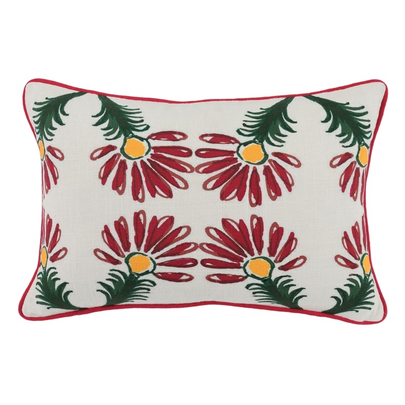 Villa by Classic Home Kaila 14x20 Cotton Fabric Throw Pillow Multi-Color