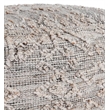 Villa by Classic Home Tundra Linen Blend Fabric Pouf Gray Multi-Color