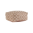 Villa by Classic Home Volt Indoor Fabric Pouf 24x24x12 Terracotta Orange