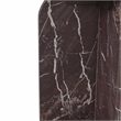 Classic Home Reilly Marble End Table in Red