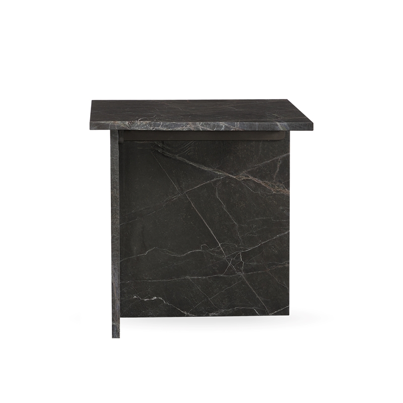 Classic Home Bexly Marble End Table in Green