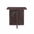 Classic Home Bexly Marble End Table in Red