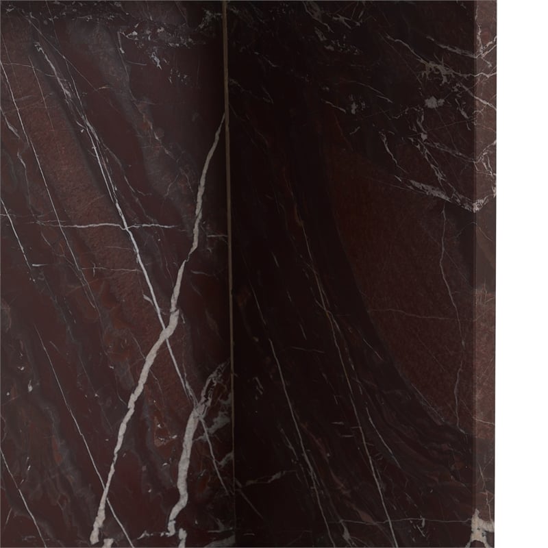 Classic Home Bexly Marble End Table in Red
