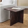 Classic Home Bexly Marble End Table in Red