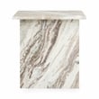 Classic Home Bexly Marble End Table in Gray