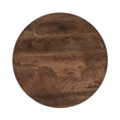 Classic Home Andra Mango Wood Leather Wrap Accent End Table in Chestnut