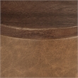 Classic Home Andra Mango Wood Leather Wrap Accent End Table in Chestnut