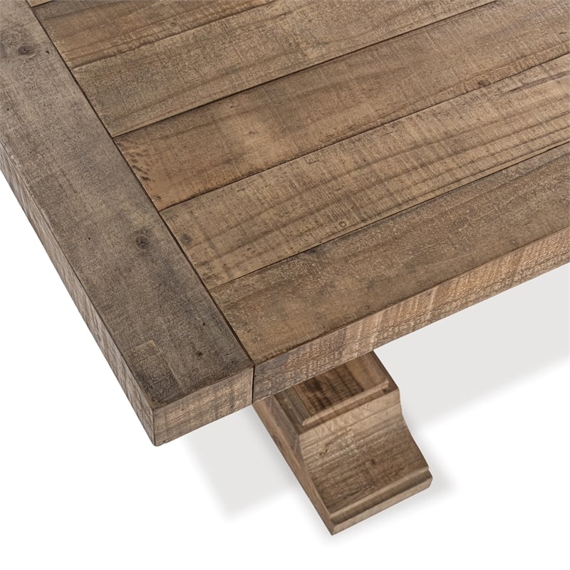 Kosas Home Reclaimed Pine Wood Dining Table in Aged Pine