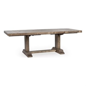 Kosas Home Reclaimed Pine Wood Extendable Dining Table in Aged Pine