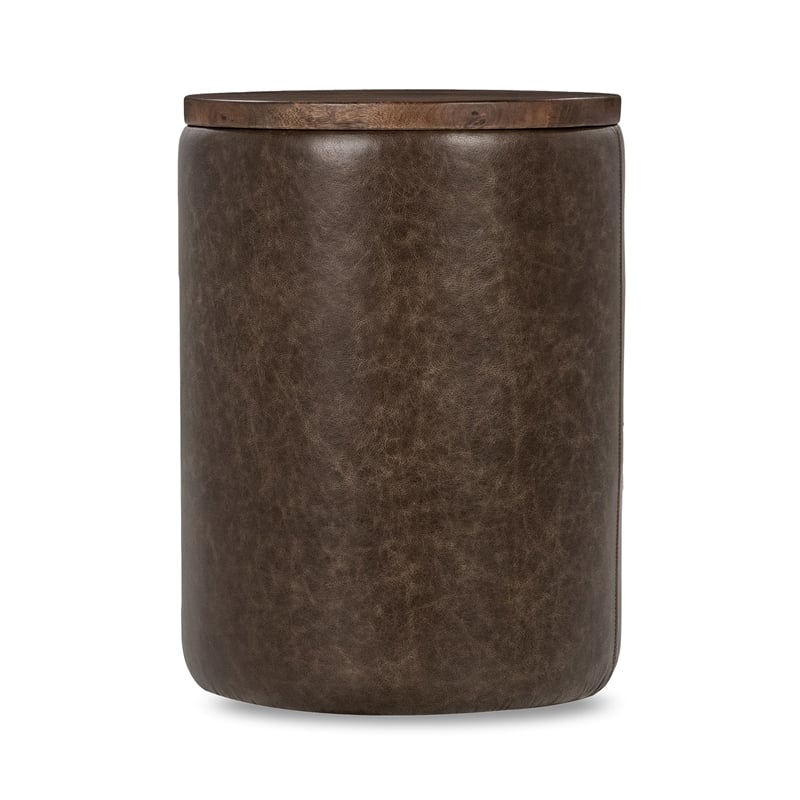 Classic Home Andra Mango Wood Accent End Table in Cocoa Brown