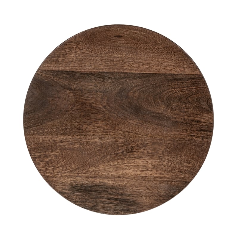 Classic Home Andra Mango Wood Accent End Table in Cocoa Brown