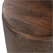 Classic Home Andra Mango Wood Accent End Table in Cocoa Brown