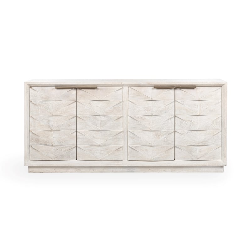 Classic Home Marvin Mango Wood Sideboard Buffet in White Wash