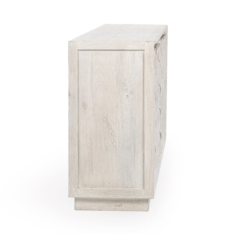 Classic Home Marvin Mango Wood Sideboard Buffet in White Wash