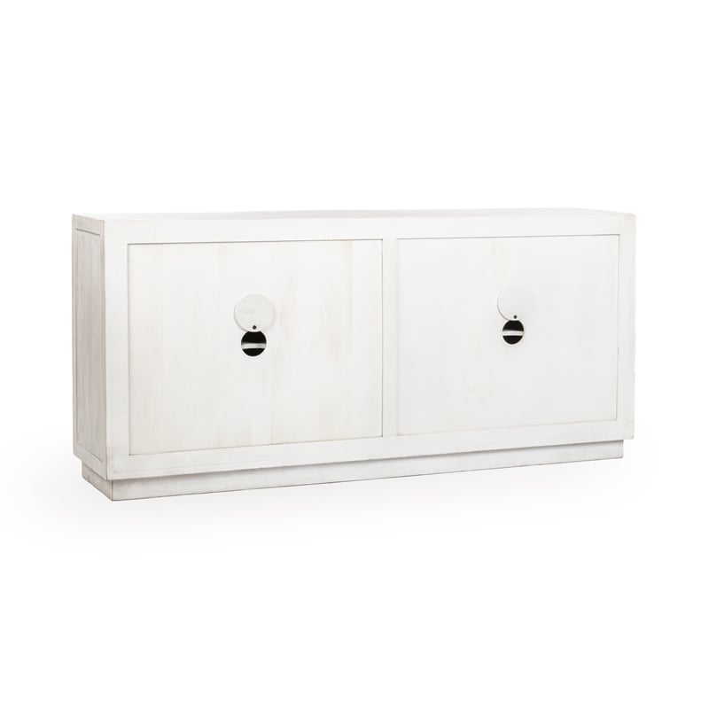 Classic Home Marvin Mango Wood Sideboard Buffet in White Wash