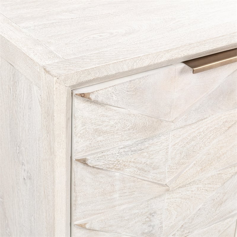 Classic Home Marvin Mango Wood Sideboard Buffet in White Wash