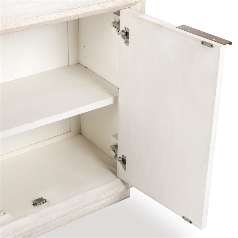 Classic Home Marvin Mango Wood Sideboard Buffet in White Wash