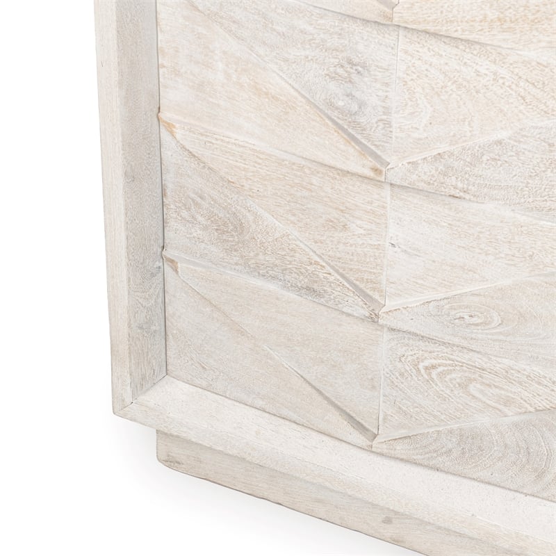 Classic Home Marvin Mango Wood Sideboard Buffet in White Wash