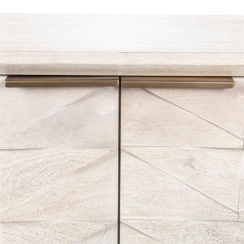 Classic Home Marvin Mango Wood Sideboard Buffet in White Wash