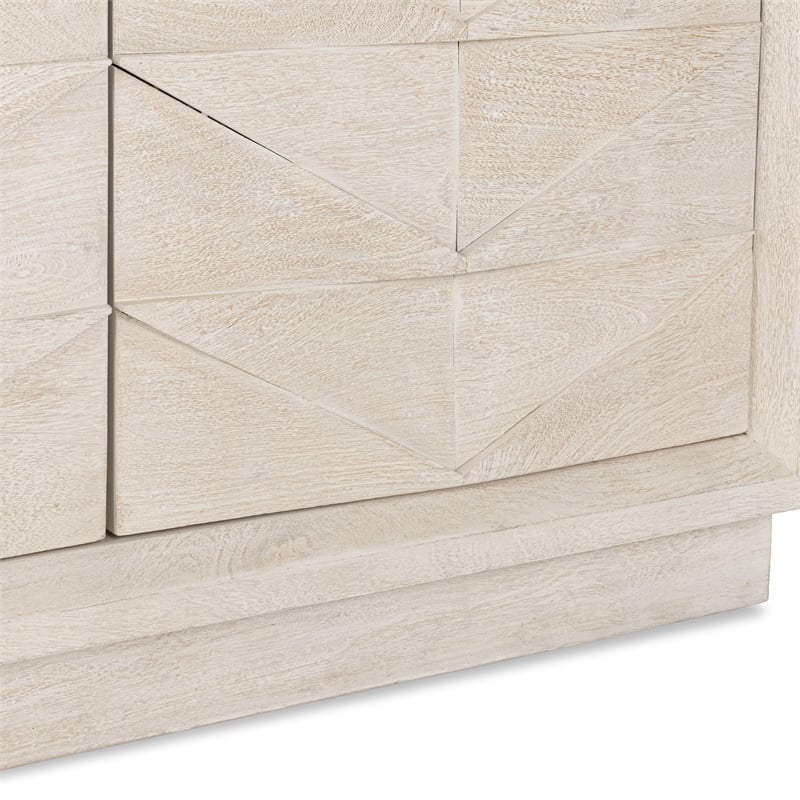 Classic Home Marvin 2-Door Mango Wood Sideboard Buffet in White Wash