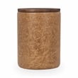 Classic Home Andra Mango Wood Top Leather Wrap Accent End Table in Tan