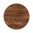 Classic Home Andra Mango Wood Top Leather Wrap Accent End Table in Tan