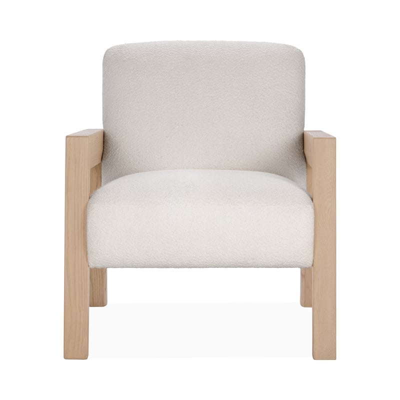 Classic Concepts Aliza Upholstered Fabric Accent Chair in Ivory