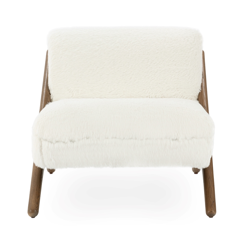 Classic Concepts Georgia Upholstered Accent Chair in Vanilla
