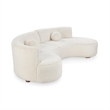 Classic Concepts Octavia Upholstered Fabric Sectional in Vanilla